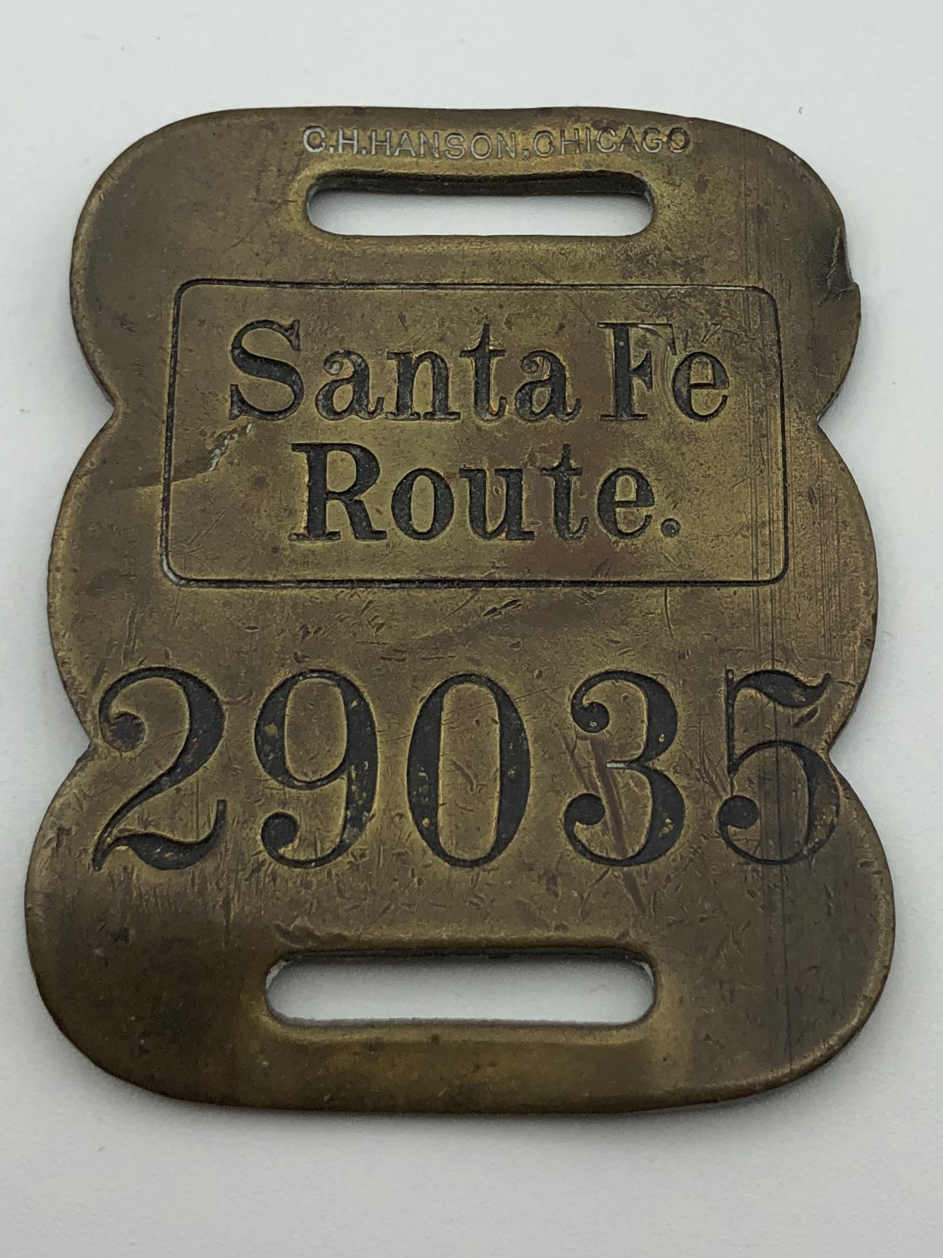 Antique Railroad Baggage Tag