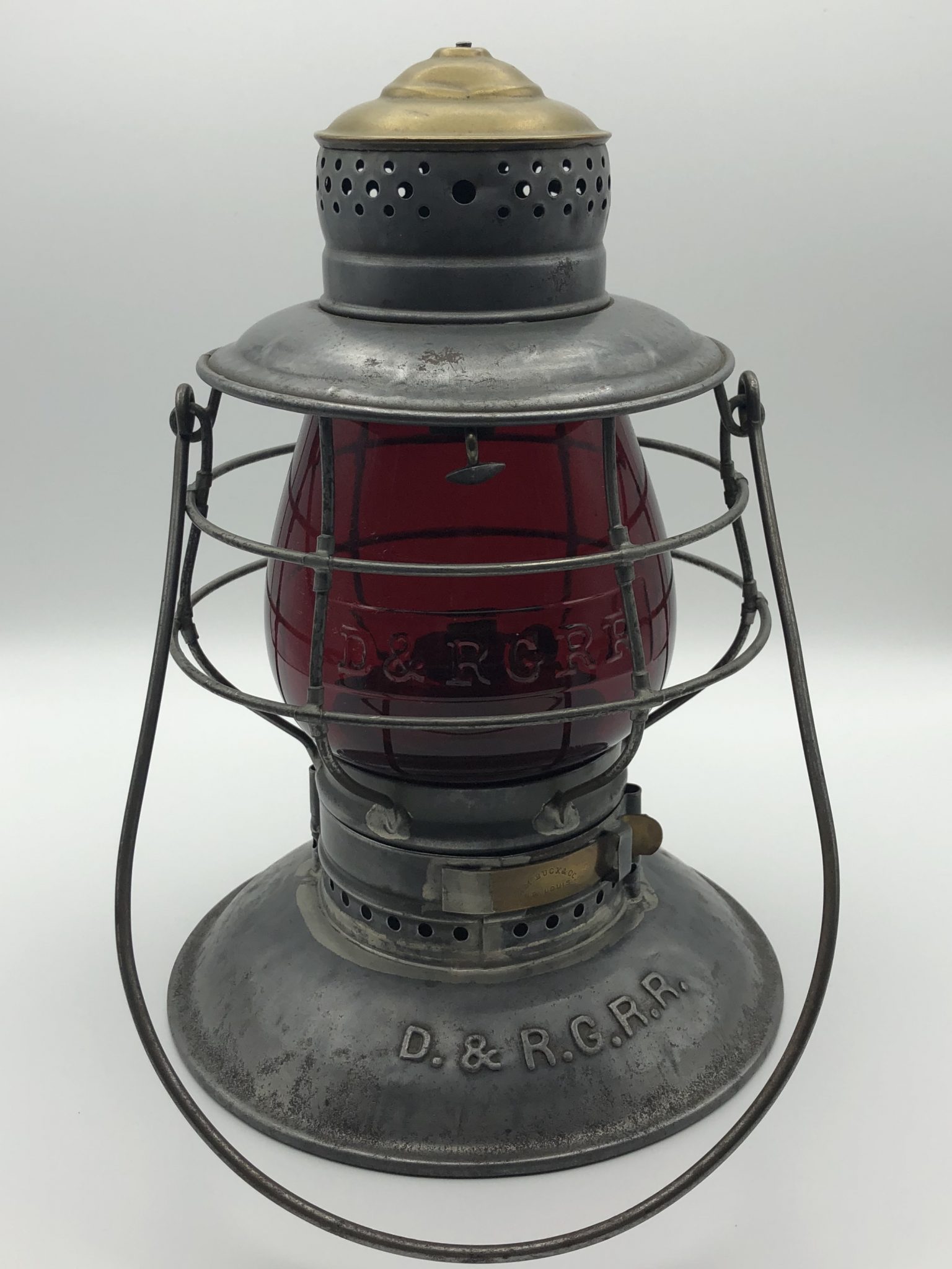 D&RGRR Brasstop Railroad Lantern