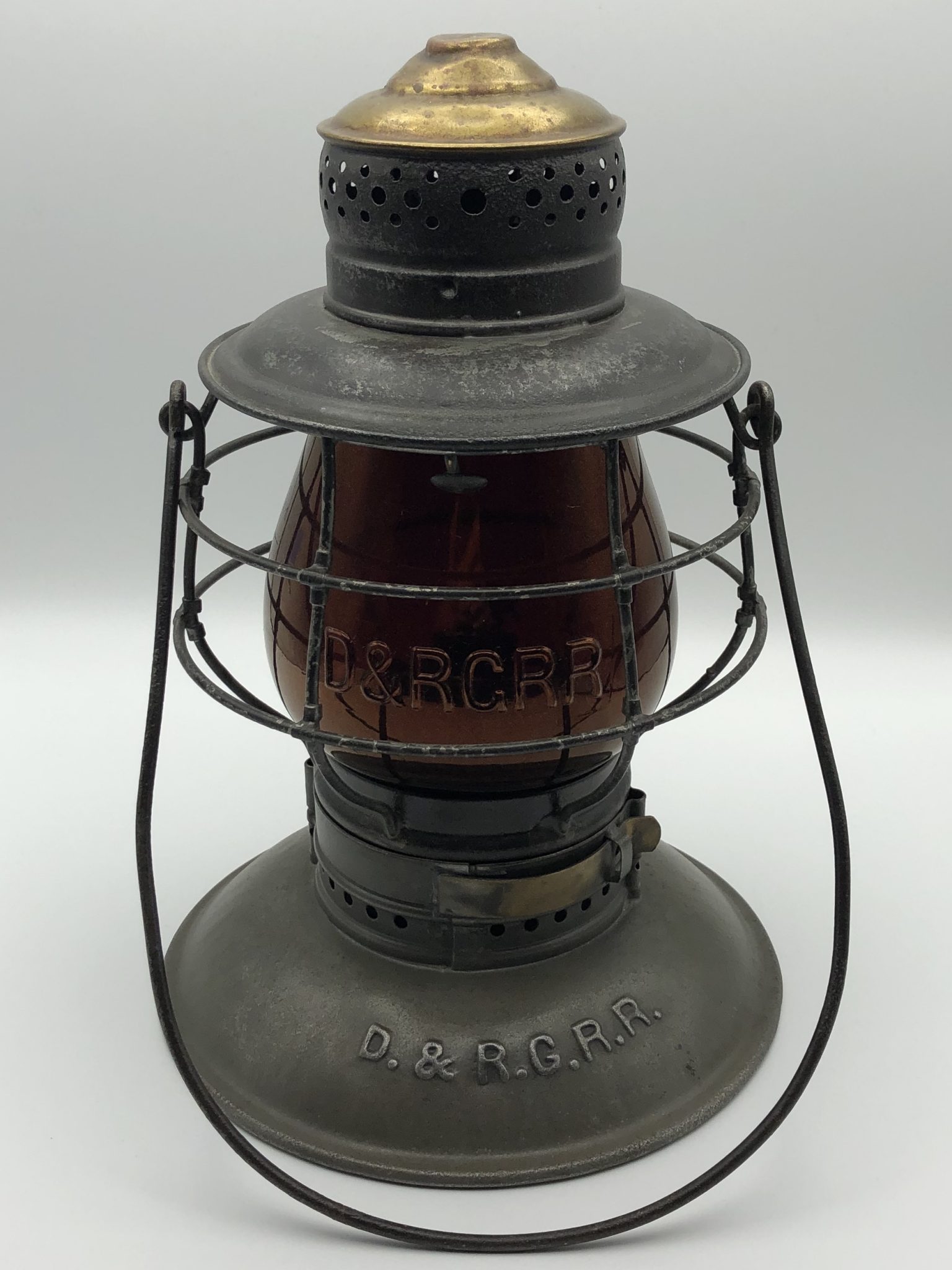 D&RGRR Brasstop Railroad Lantern