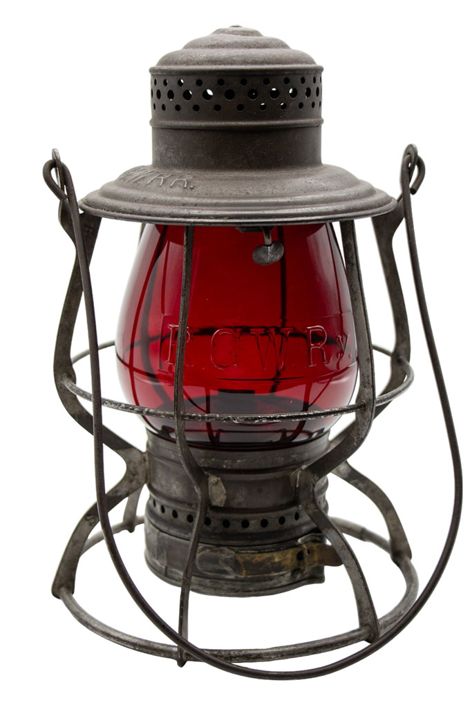 RGWRY Rio Grande Western 1889 Adams and Westlake Lantern with a red cast RGWRY globe-antique railroad lantern-utah-colorado-railroadiana-for sale-railroad memories-old railroad lantern-rare