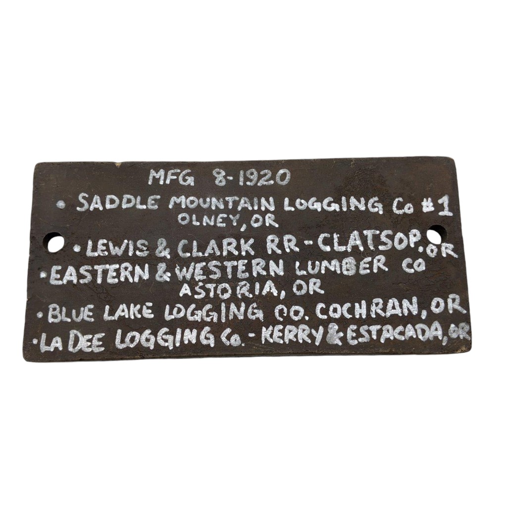 saddle mountain railway plate