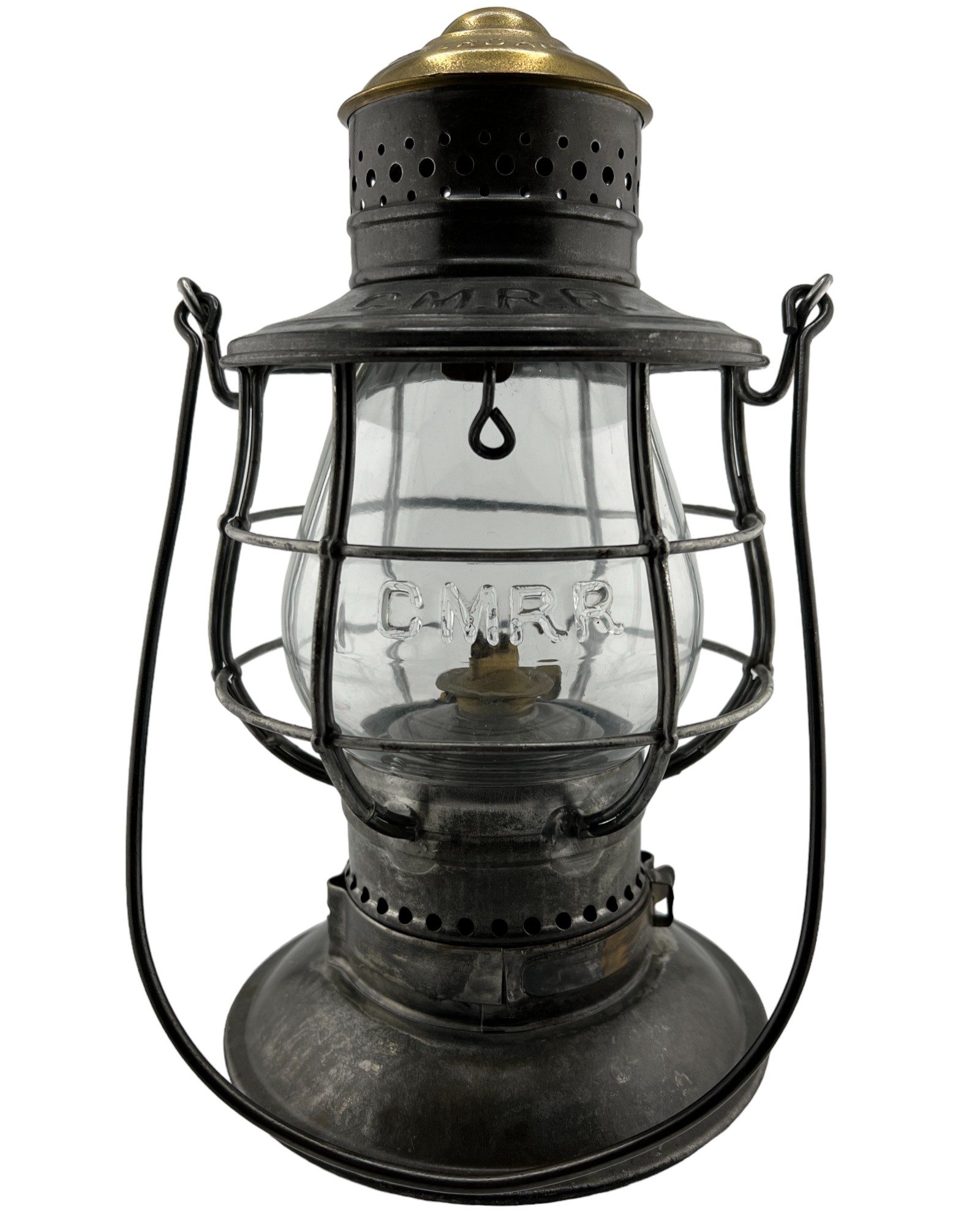 CMRR Brass Top Railroad Lantern-Railroadiana-Railroad Antique-Colorado Railroad Lanterns