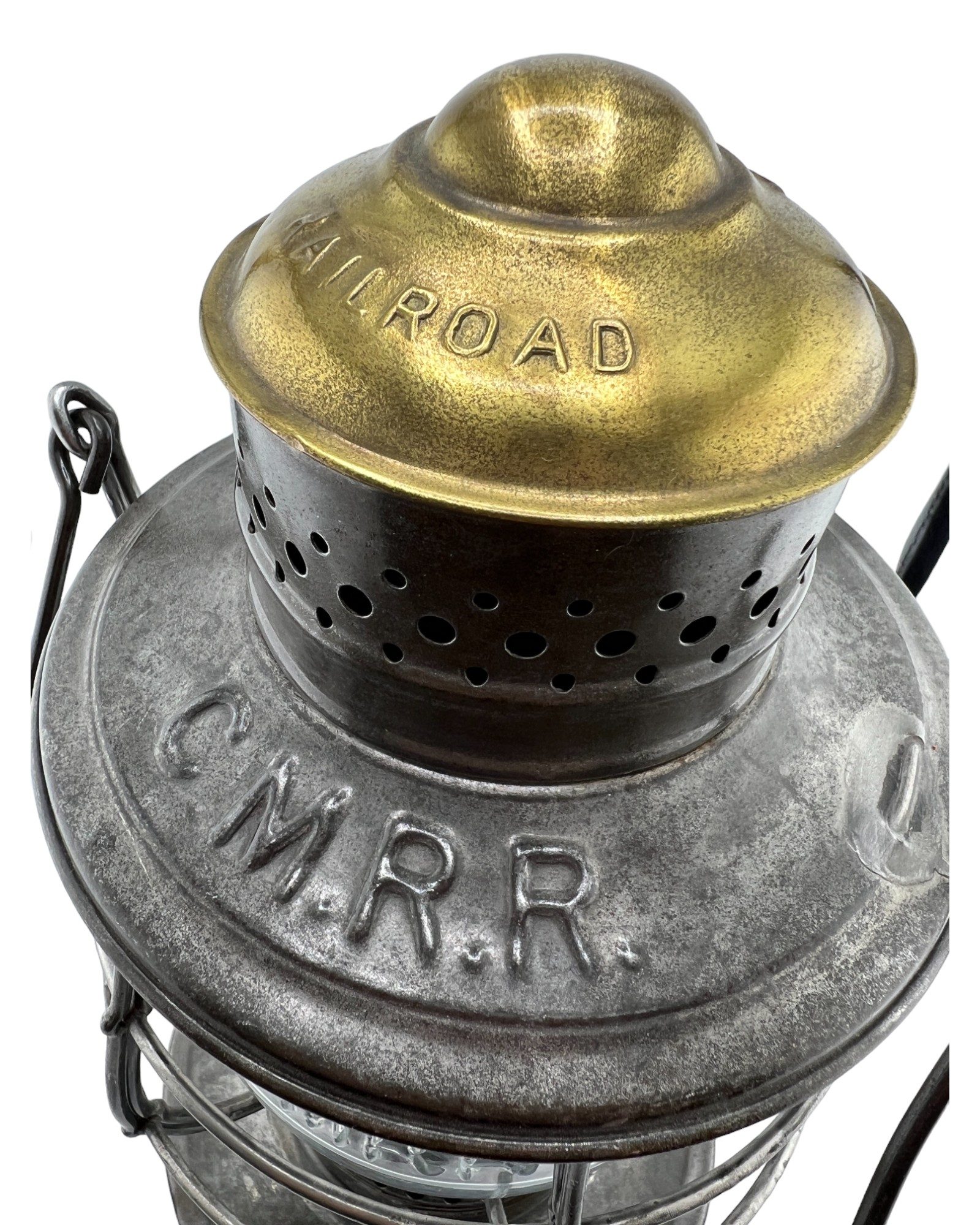 CMRR Brass Top Railroad Lantern-Railroadiana-Railroad Antique-Colorado Railroad Lanterns