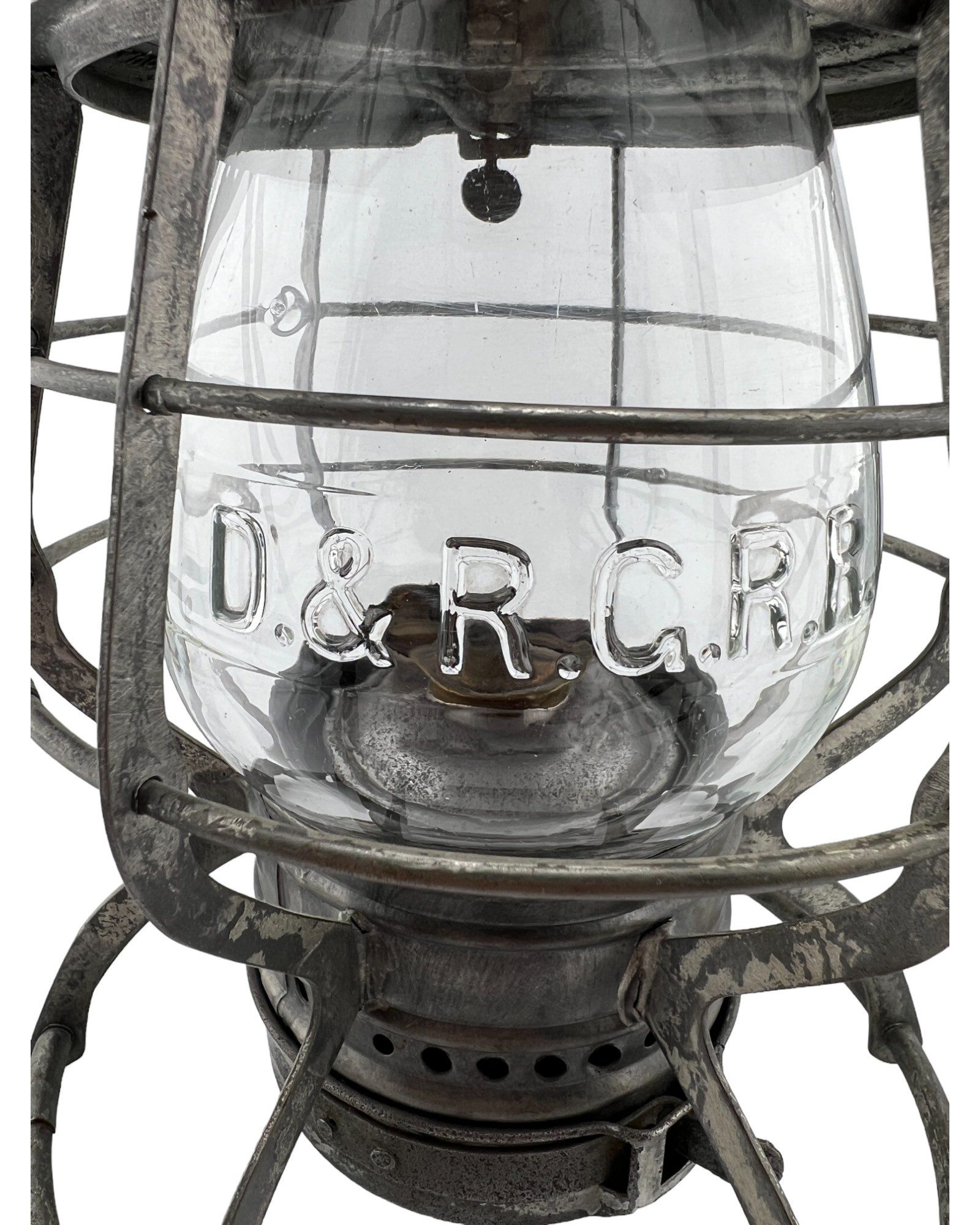 D&RGRD-D&RGRR-Denver and Rio Grande Railroad-railroad lantern-railroadiana-railroad antique-adams and westlake-cast globe